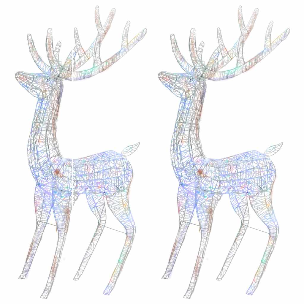 Kerstdecoratie Rendier Xxl 250 Led Meerkleurig 180Cm Acryl Multikleur 2