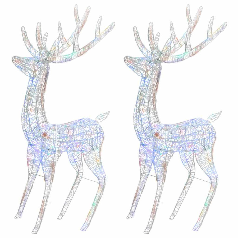 Kerstdecoratie Rendier Xxl 250 Led Meerkleurig 180Cm Acryl Multikleur 2