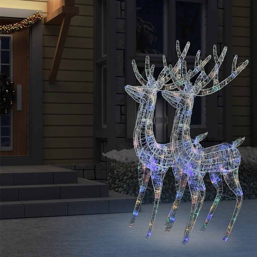 Kerstdecoratie Rendier Xxl 250 Led Meerkleurig 180Cm Acryl Multikleur 2
