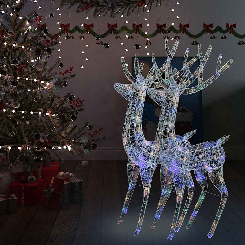 Kerstdecoratie Rendier Xxl 250 Led Meerkleurig 180Cm Acryl Multikleur 2