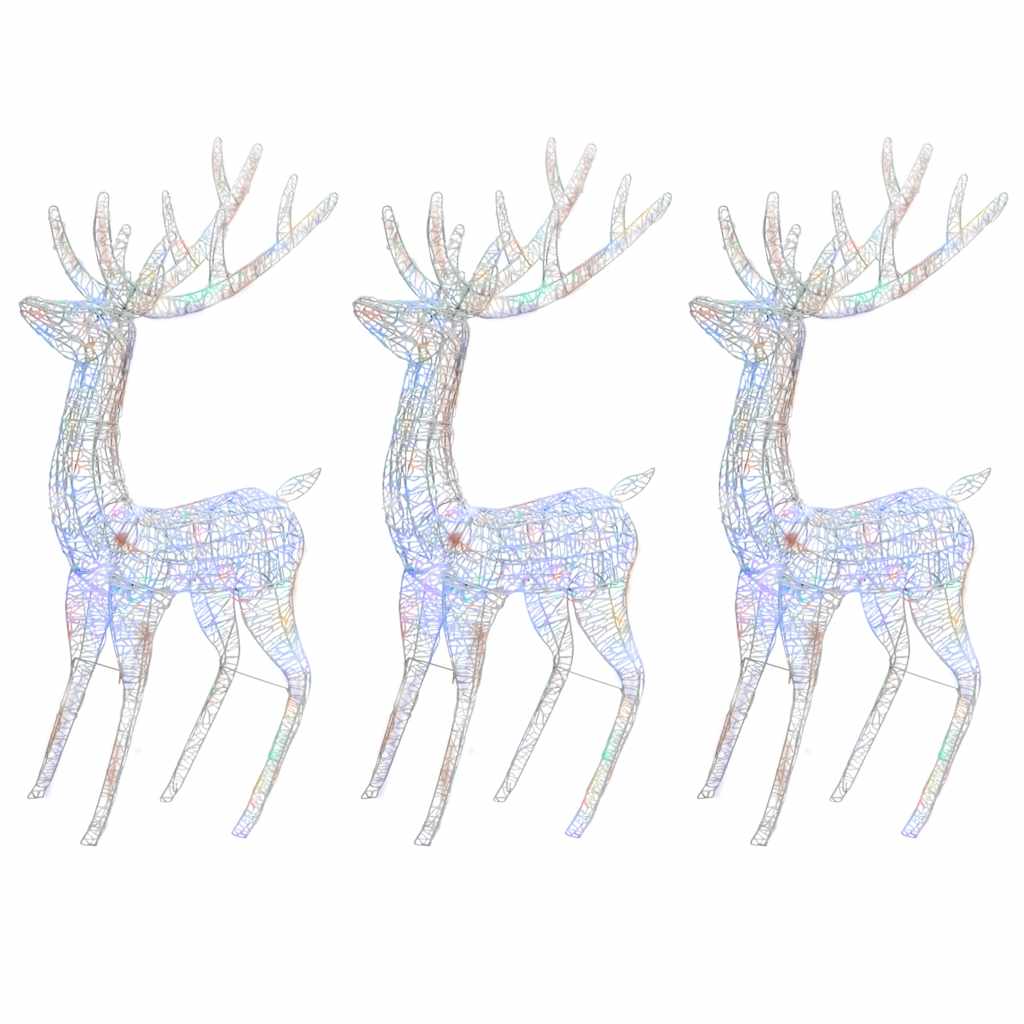 Kerstdecoratie Rendier Xxl 250 Led Meerkleurig 180Cm Acryl Multikleur 3