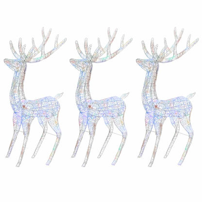 Kerstdecoratie Rendier Xxl 250 Led Meerkleurig 180Cm Acryl Multikleur 3