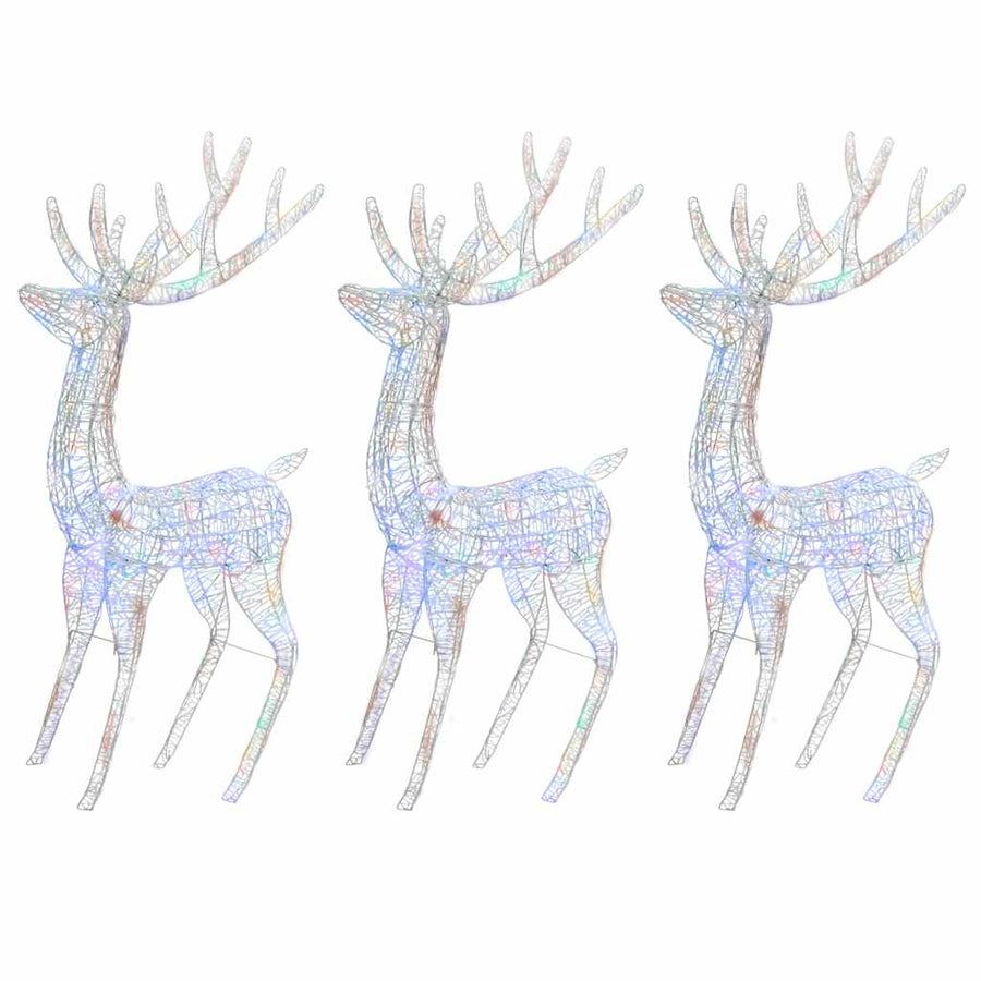 Kerstdecoratie Rendier Xxl 250 Led Meerkleurig 180Cm Acryl Multikleur 3