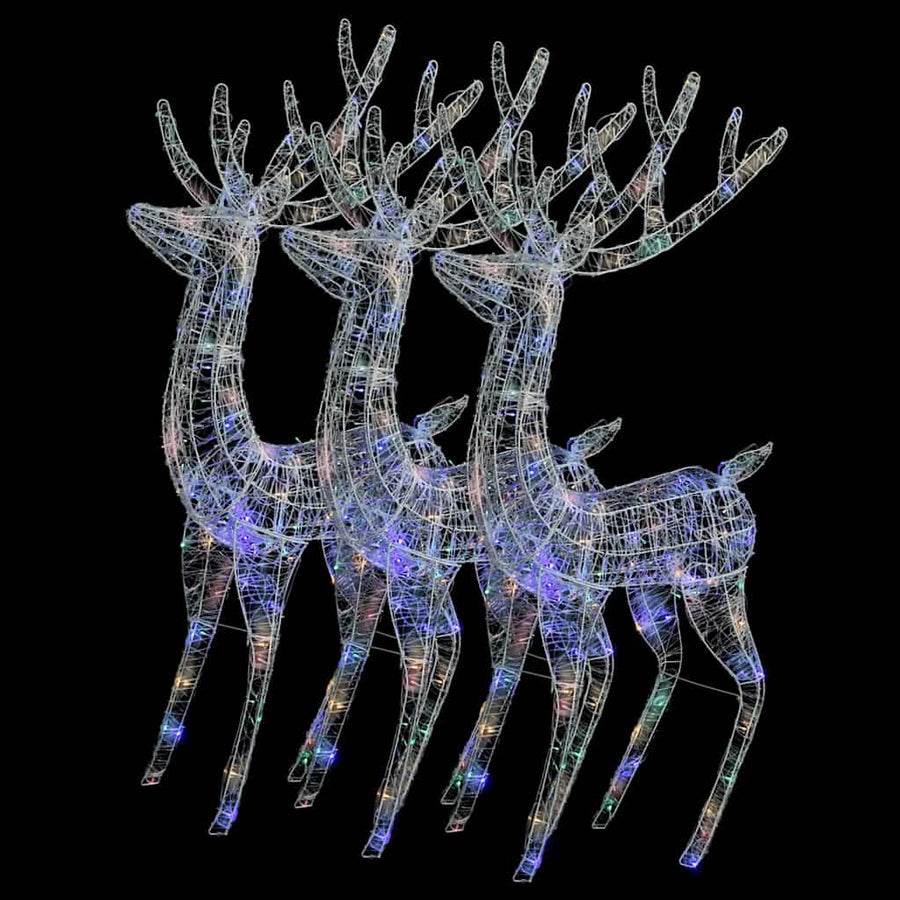 Kerstdecoratie Rendier Xxl 250 Led Meerkleurig 180Cm Acryl Multikleur 3