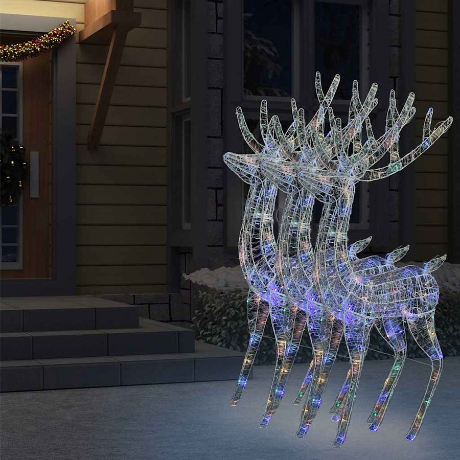 Kerstdecoratie Rendier Xxl 250 Led Meerkleurig 180Cm Acryl Multikleur 3