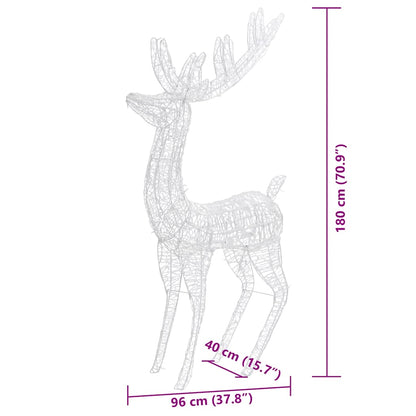 Kerstdecoratie Rendier Xxl 250 Led Meerkleurig 180Cm Acryl Multikleur 3