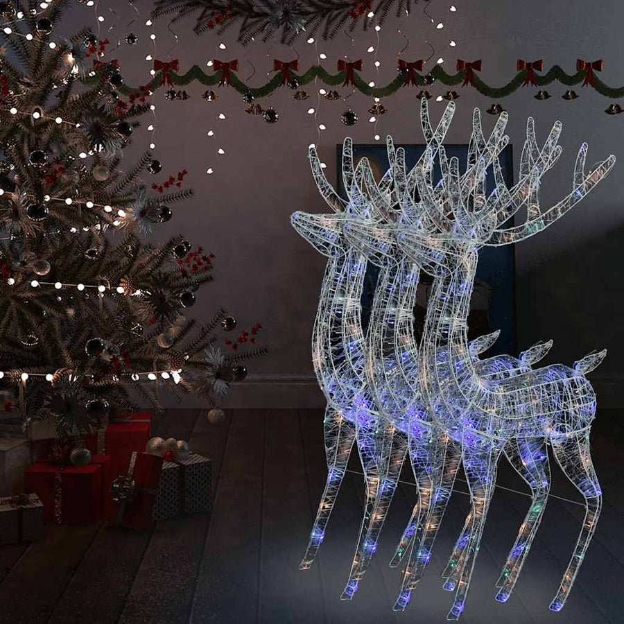 Kerstdecoratie Rendier Xxl 250 Led Meerkleurig 180Cm Acryl Multikleur 3