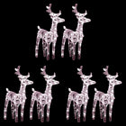 Kerstrendieren 6 st 240 LED acryl warmwit
