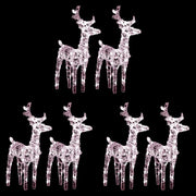 Kerstrendieren 6 st 240 LED acryl warmwit