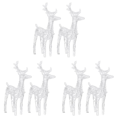Kerstrendieren 6 st 240 LED's acryl koudwit