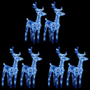 Kerstrendieren 6 st 240 LED acryl blauw