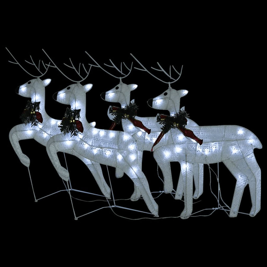 Kerstrendieren 4 St 80 Led's Wit