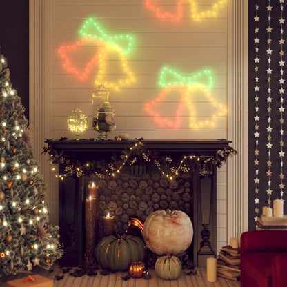 Kerstfiguren klokken met 72 LED's 3 st 50x56 cm