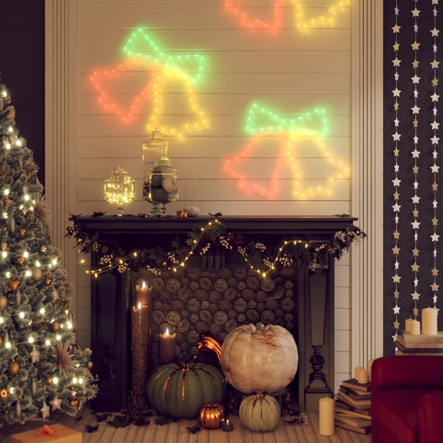 Kerstfiguren klokken met 72 LED's 3 st 50x56 cm