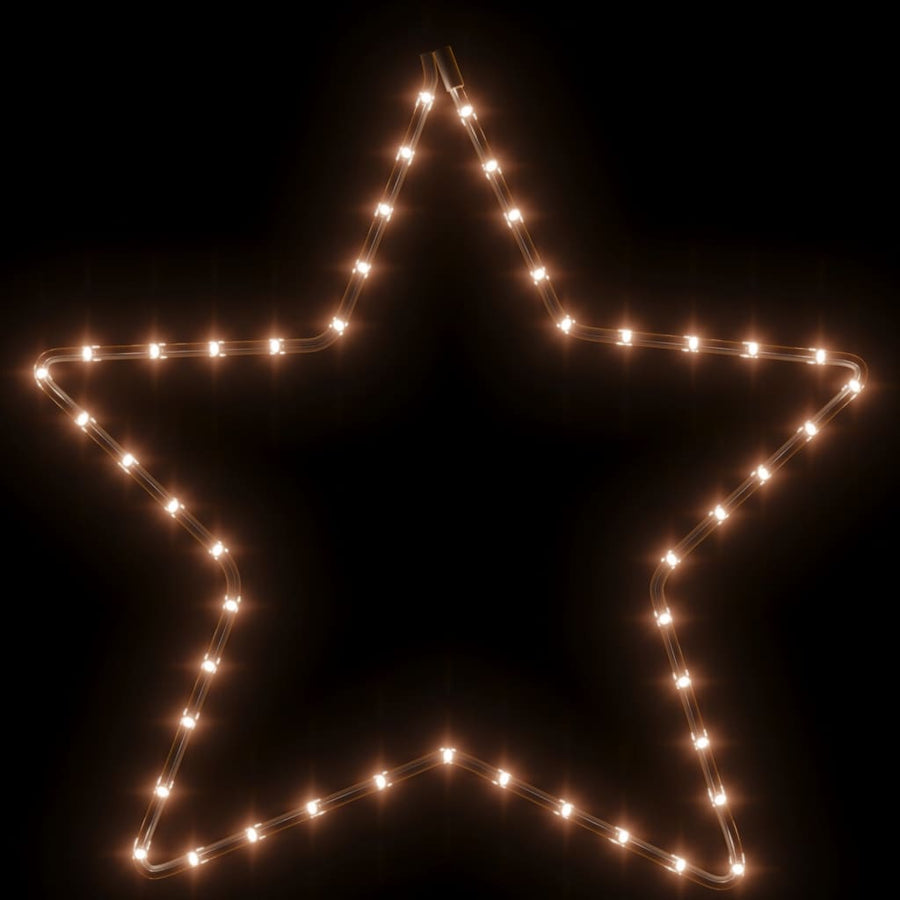Kerstfiguren Sterren Met 48 Led's 2 St 56 Cm Warmwit