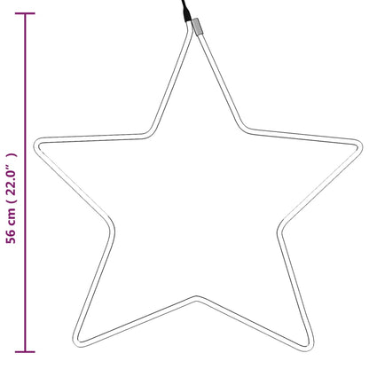 Kerstfiguren Sterren Met 48 Led's 2 St 56 Cm Warmwit