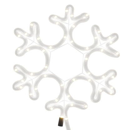 Kerstfiguur sneeuwvlok met LED's 3 st 27x27 cm warmwit