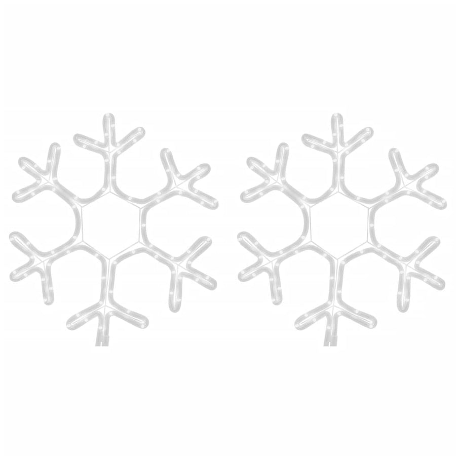 Kerstfiguur Sneeuwvlok Met Led's Warmwit 1 2 38 x 37 cm