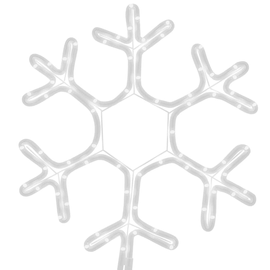 Kerstfiguur Sneeuwvlok Met Led's Warmwit 1 2 38 x 37 cm