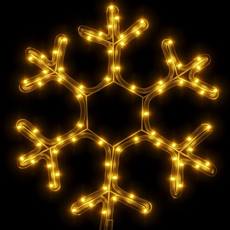 Kerstfiguur Sneeuwvlok Met Led's Warmwit 1 3 38 x 37 cm