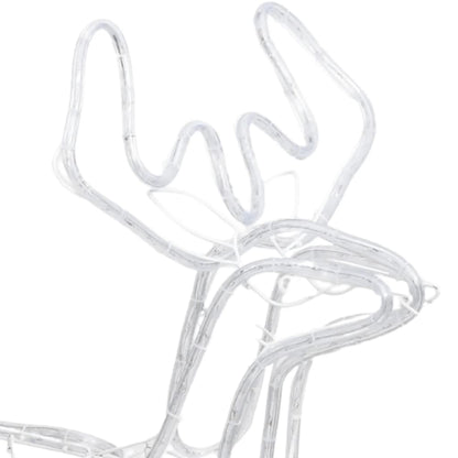 Kerstfiguur rendier 2 st 76x42x87 cm warmwit