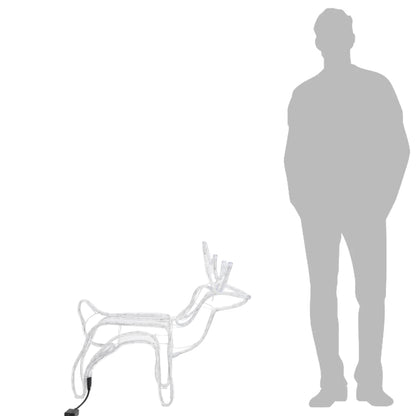 Kerstfiguur rendier 3 st 60x30x60 cm warmwit