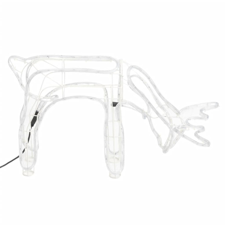 Kerstfiguur rendier 3 st 73x31x45 cm warmwit