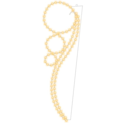 Lichtkabels 8 st balvormig 115,5x35x4,5 cm warmwit