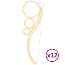 Lichtkabels 12 st balvormig 115,5x35x4,5 cm warmwit
