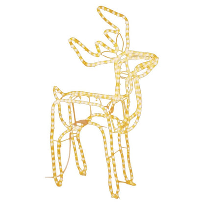 3-delige Kerstfigurenset rendier warmwit