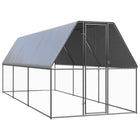 Outdoor chicken coop 2x6x2 m galvanized steel
