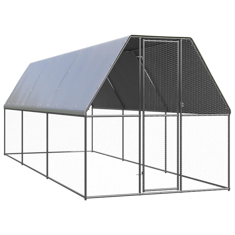 Buitenhok Voor Kippen Gegalvaniseerd Staal 2 x 6 x 2 m