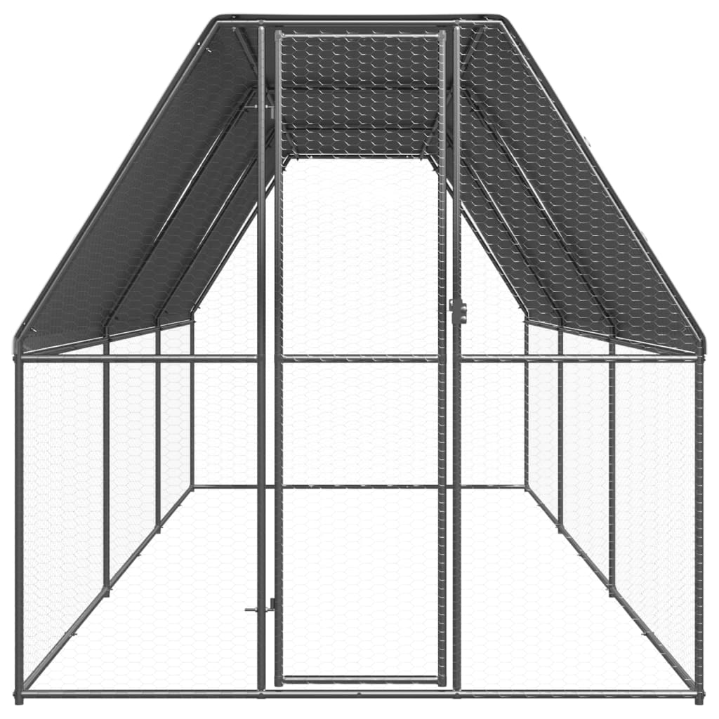 Buitenhok Voor Kippen Gegalvaniseerd Staal 2 x 6 x 2 m