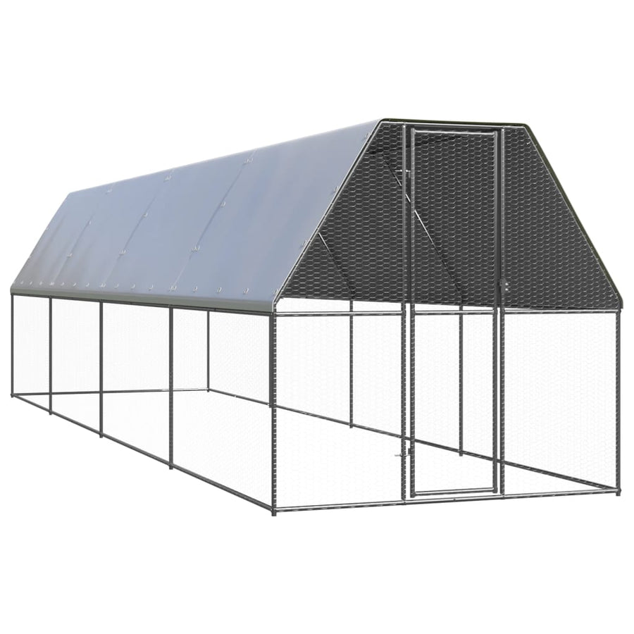 Buitenhok Voor Kippen Gegalvaniseerd Staal 2 x 8 x 2 m