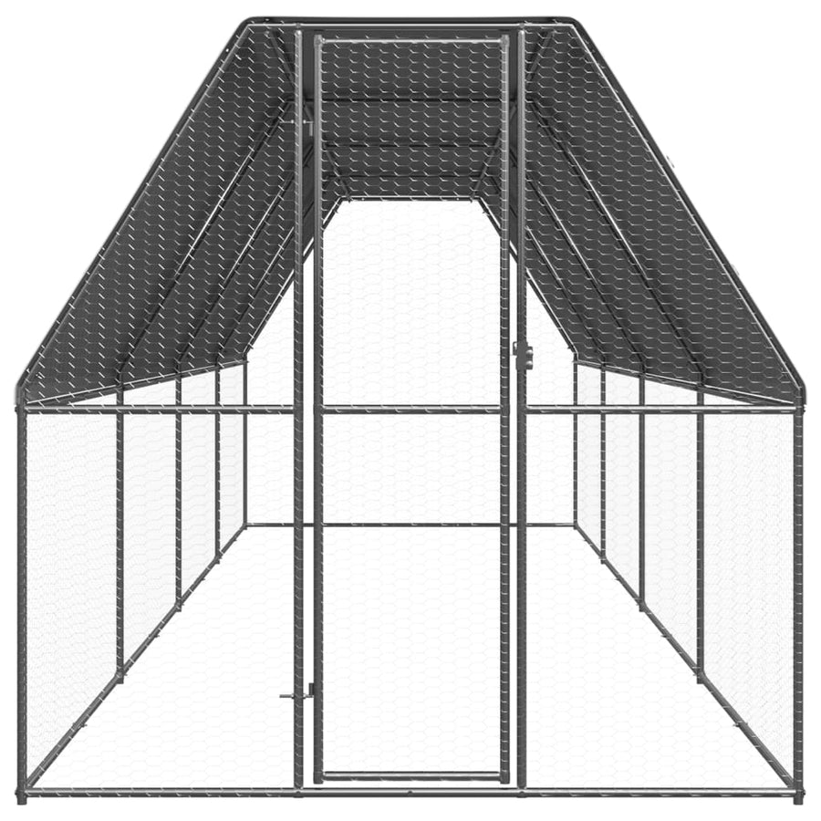 Buitenhok Voor Kippen Gegalvaniseerd Staal 2 x 8 x 2 m