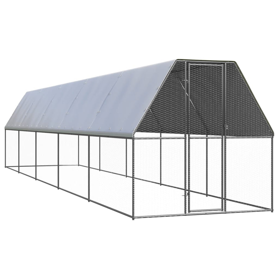 Buitenhok Voor Kippen Gegalvaniseerd Staal 2 x 10 x 2 m