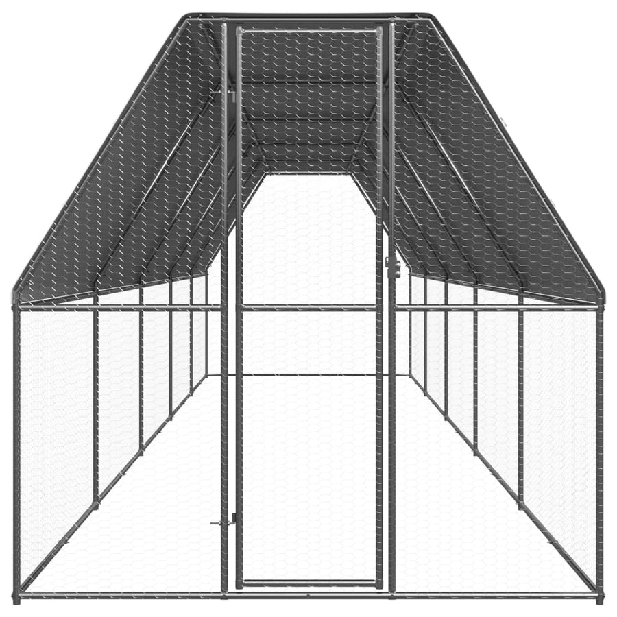 Buitenhok Voor Kippen Gegalvaniseerd Staal 2 x 10 x 2 m