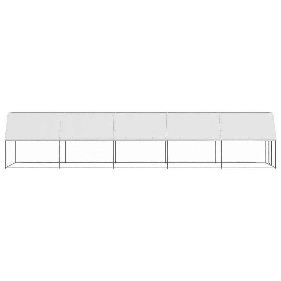 Buitenhok Voor Kippen Gegalvaniseerd Staal 2 x 10 x 2 m