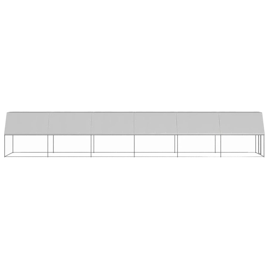 Buitenhok Voor Kippen Gegalvaniseerd Staal 2 x 12 x 2 m