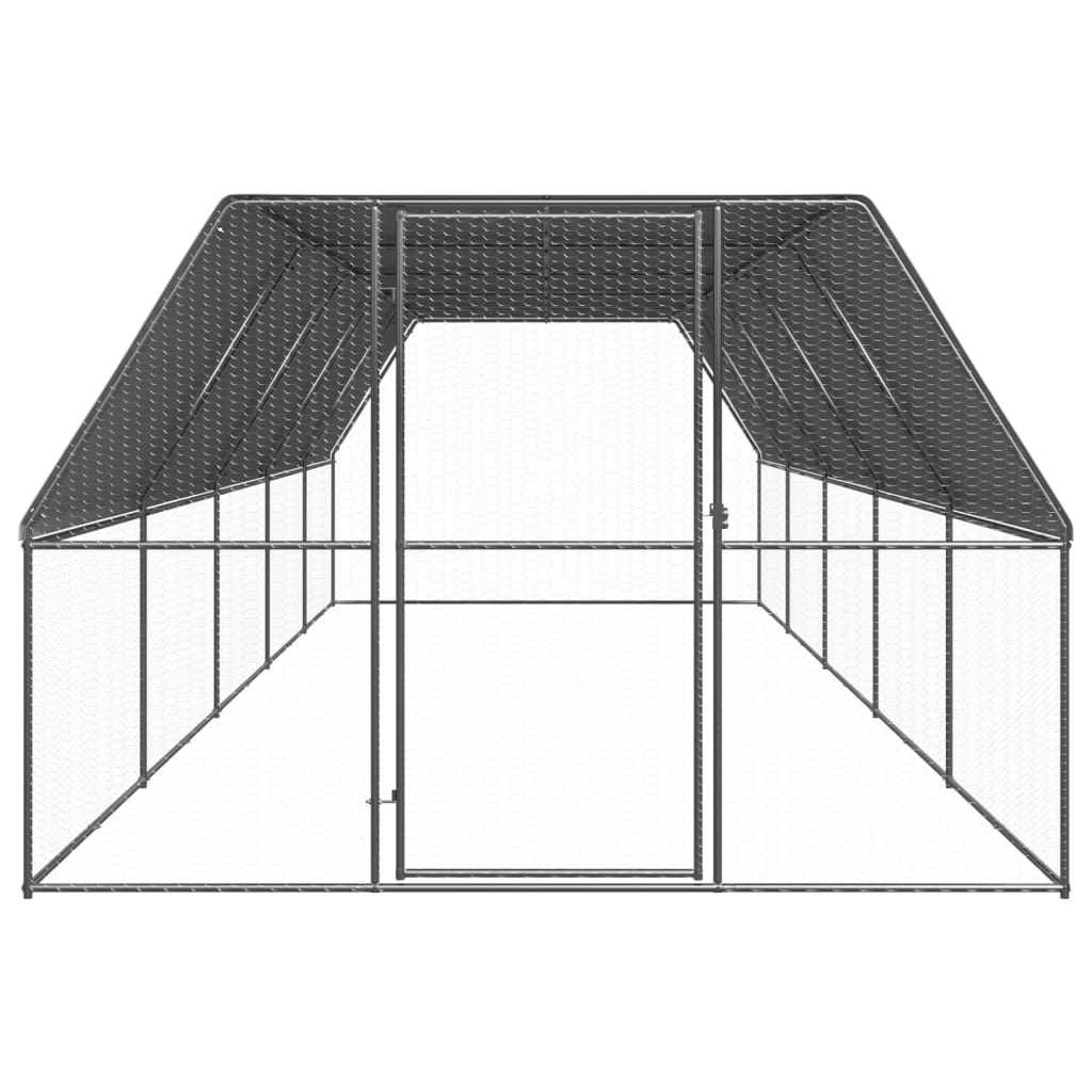 Buitenhok Voor Kippen Gegalvaniseerd Staal 3 x 10 x 2 m