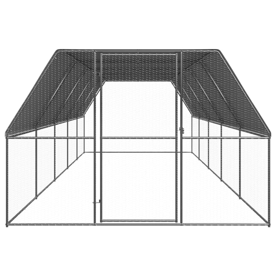 Buitenhok Voor Kippen Gegalvaniseerd Staal 3 x 10 x 2 m