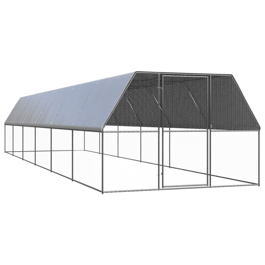 Buitenhok Voor Kippen Gegalvaniseerd Staal 3 x 12 x 2 m