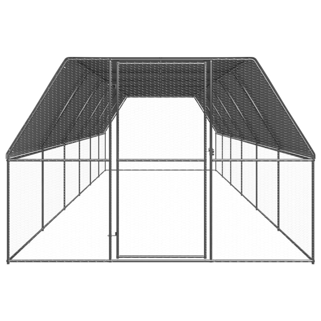 Buitenhok Voor Kippen Gegalvaniseerd Staal 3 x 12 x 2 m