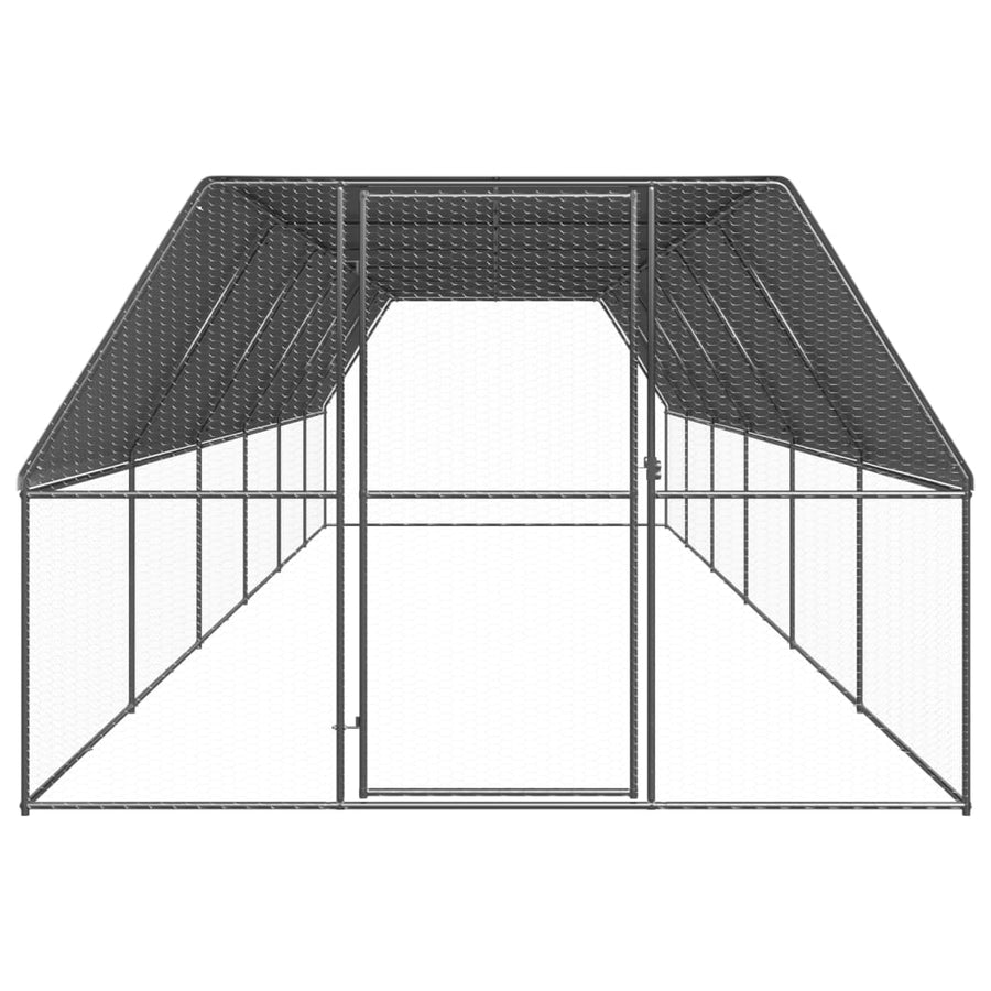 Buitenhok Voor Kippen Gegalvaniseerd Staal 3 x 12 x 2 m