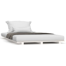 Bedframe massief grenenhout wit 90x200 cm 90 x 200 cm Wit
