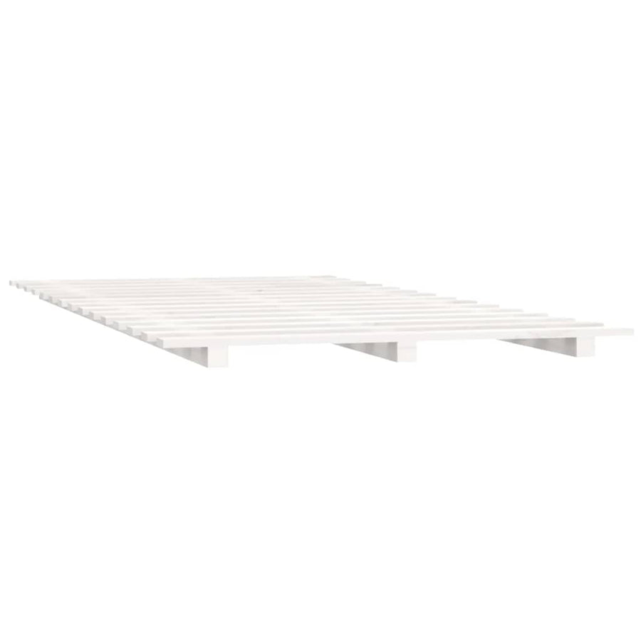 Bedframe massief grenenhout wit 90x200 cm 90 x 200 cm Wit
