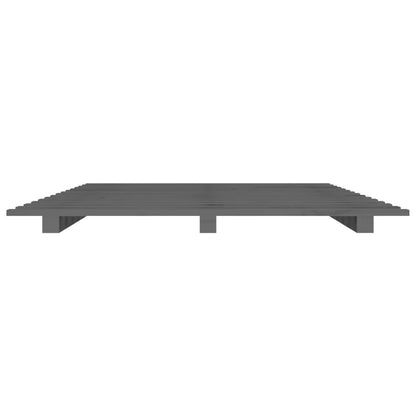 Bedframe massief grenenhout grijs 90x200 cm 90 x 200 cm Grijs