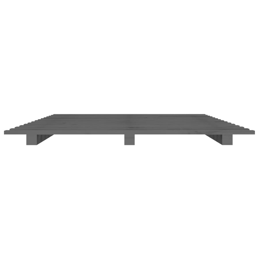 Bedframe massief grenenhout grijs 90x200 cm 90 x 200 cm Grijs