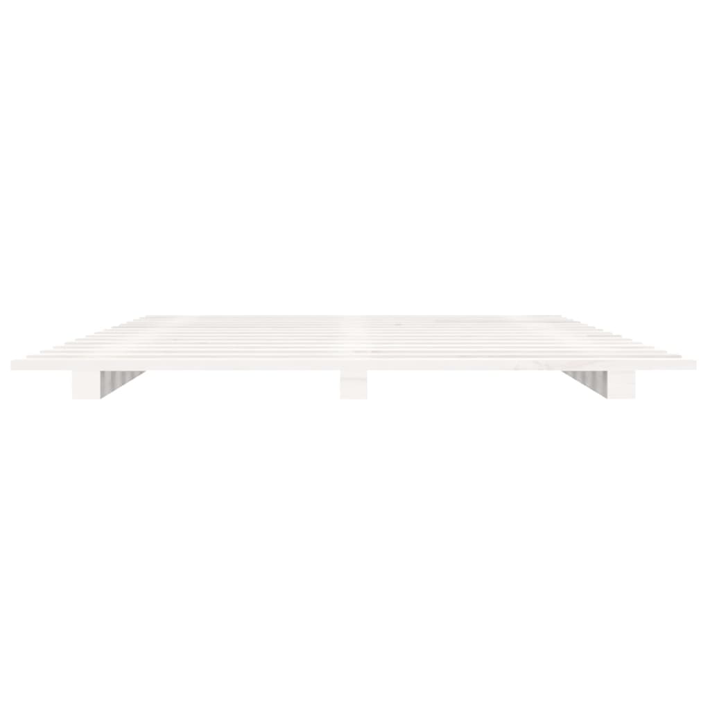 Bedframe Massief Grenenhout 100 x 200 cm Wit