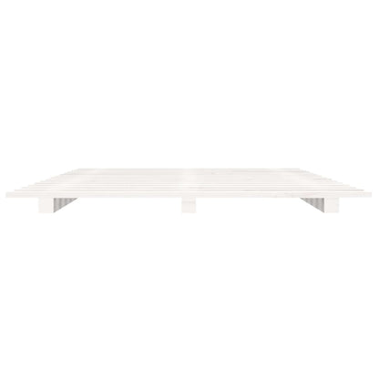 Bedframe Massief Grenenhout 100 x 200 cm Wit